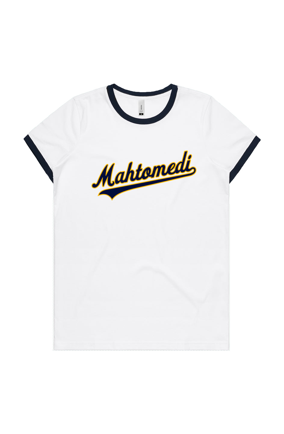 Mahtomedi Baseball - Women's - Script - Maple Ringer Tee