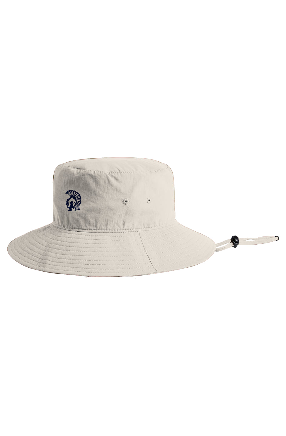 Mahtomedi Zephyrs - White Navy - Embroidered Nylon Wide Brim Bucket Hat