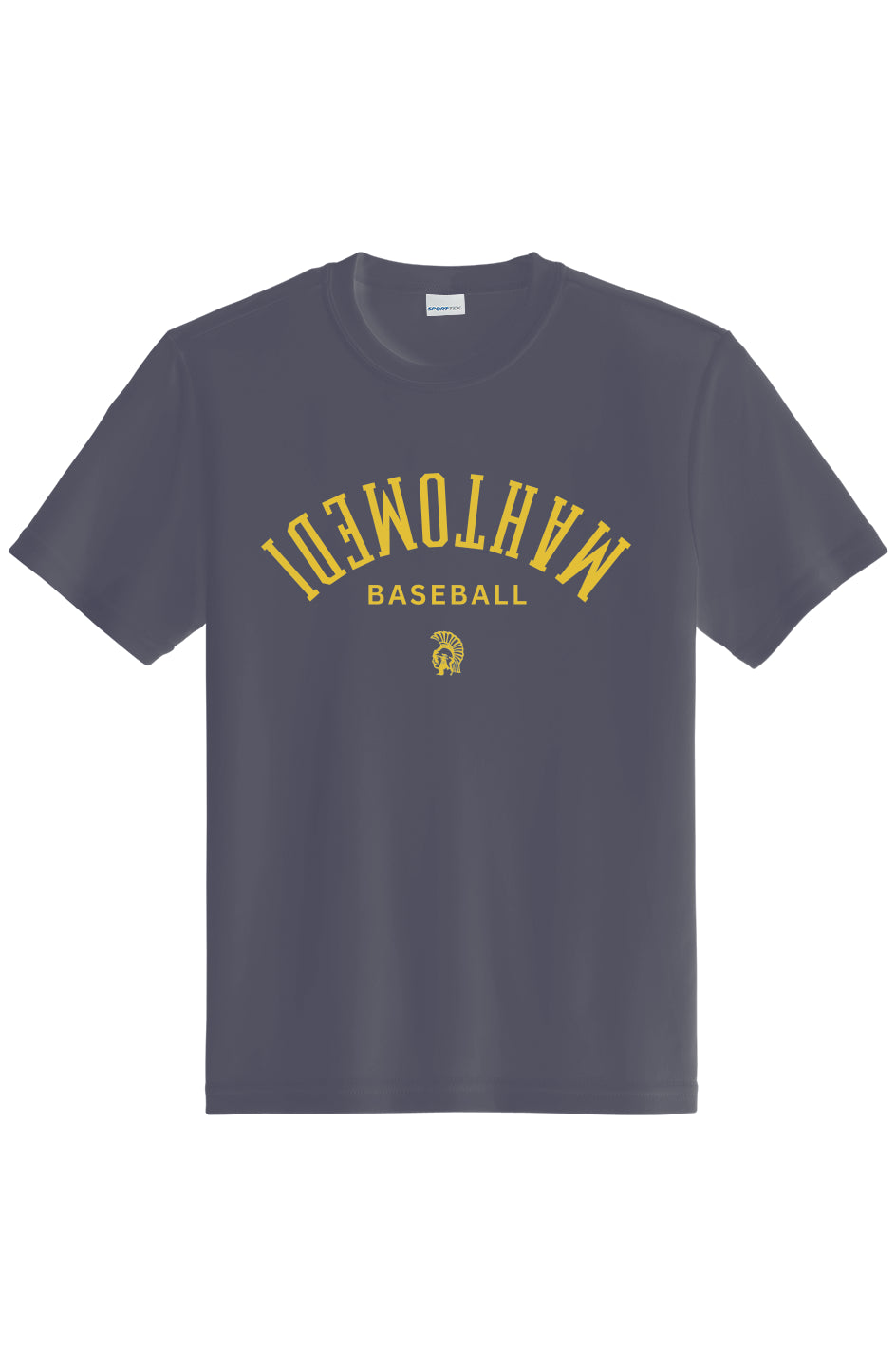 Mahtomedi Baseball - Kids - flipped navy gold - Moisture Wicking tee