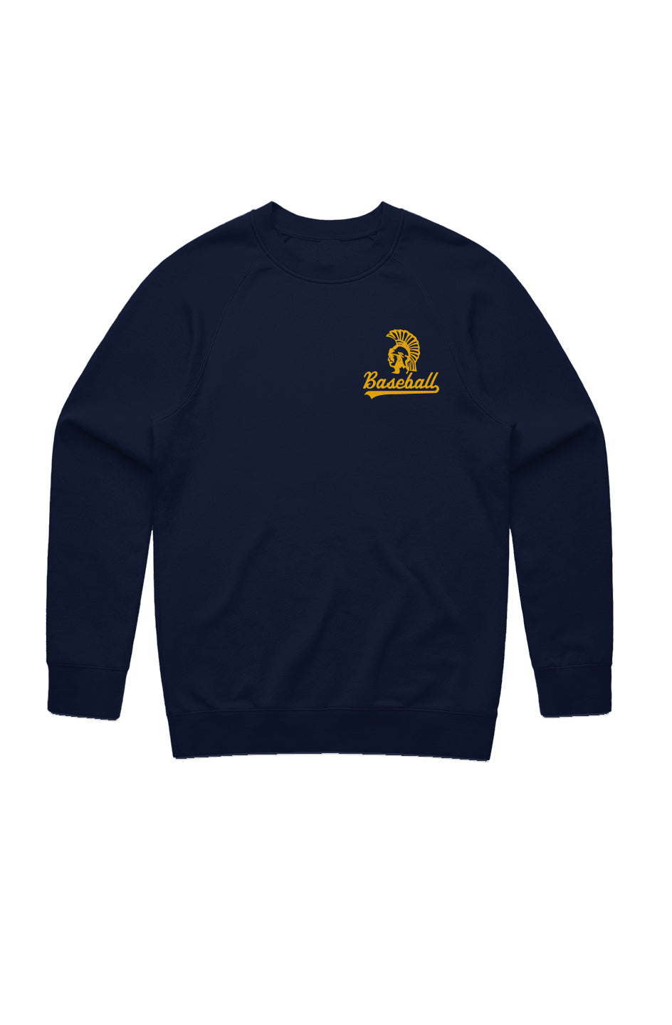 Mahtomedi Baseball - Men's - hot corner gold - classic crew navy