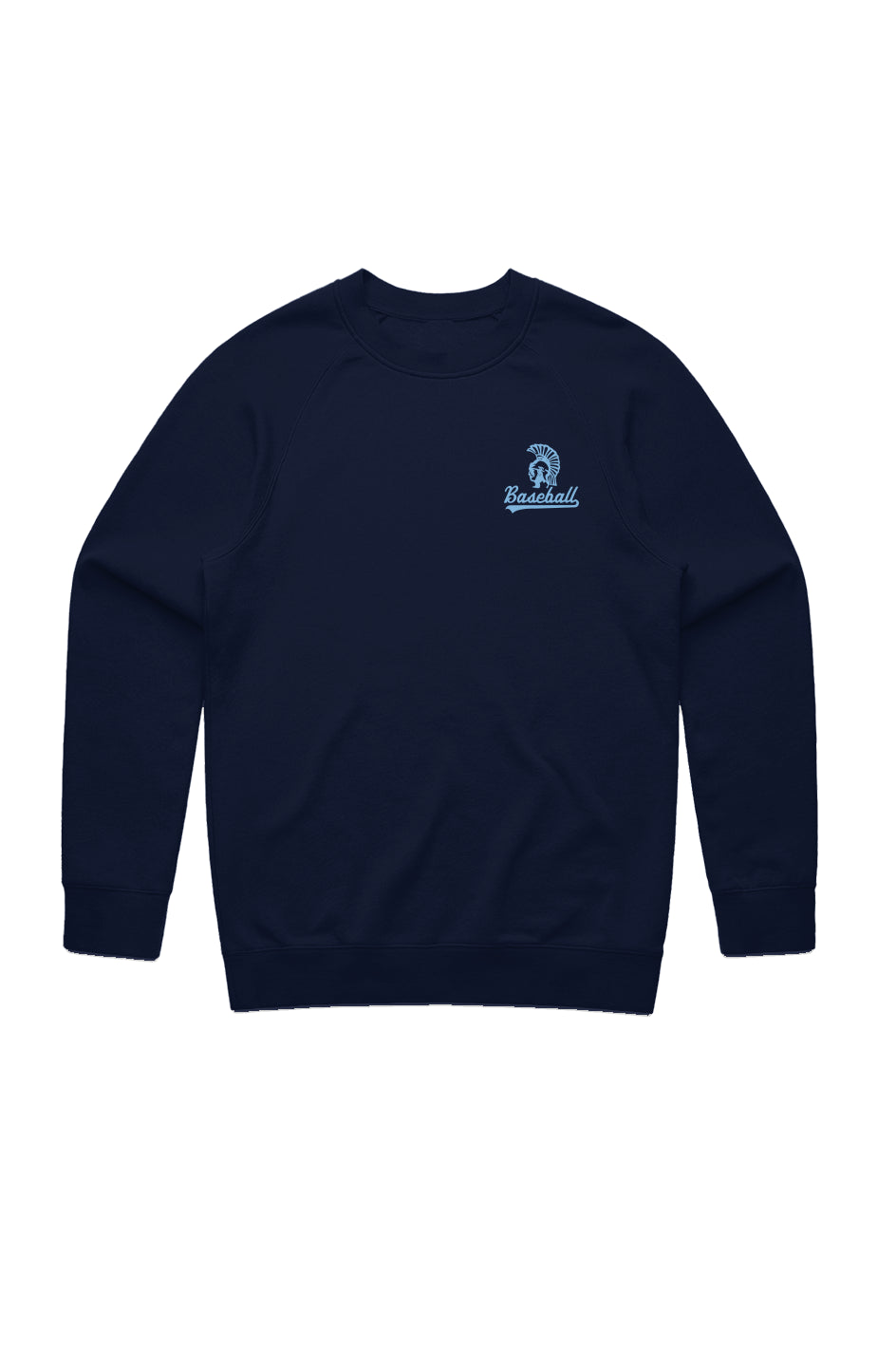 Mahtomedi Baseball - Men's - mini baby blue/navy - Embroidered Classic Crew