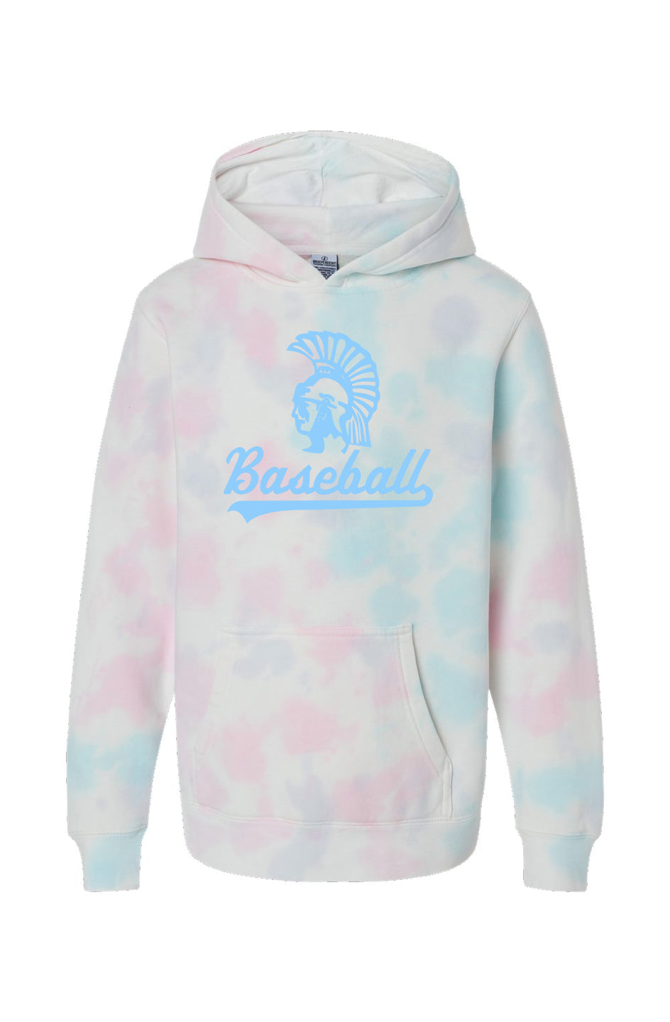 Mahtomedi Baseball - Kids - baby blue combo - Youth Cotton Candy Tie Dye Hoodie