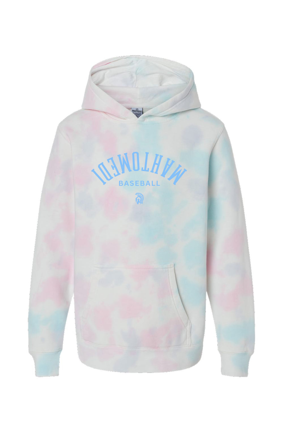 Mahtomedi Baseball - Kids - baby blue lifestyle - Youth Cotton Candy Tie Dye Hoodie