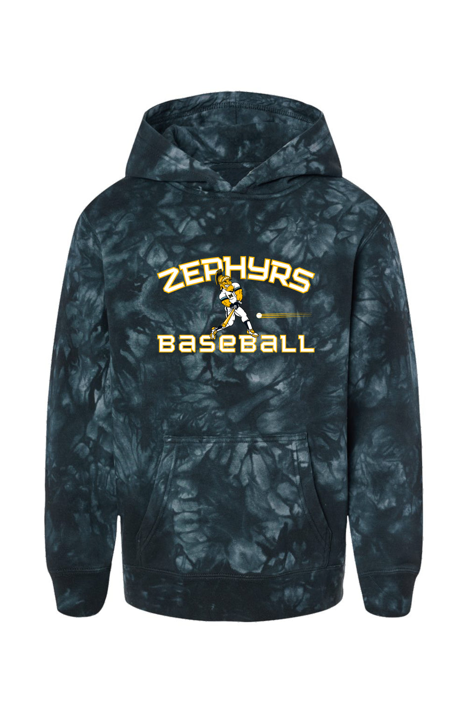 Mahtomedi Baseball - Kids - Black Tie Dye Hoodie- classic