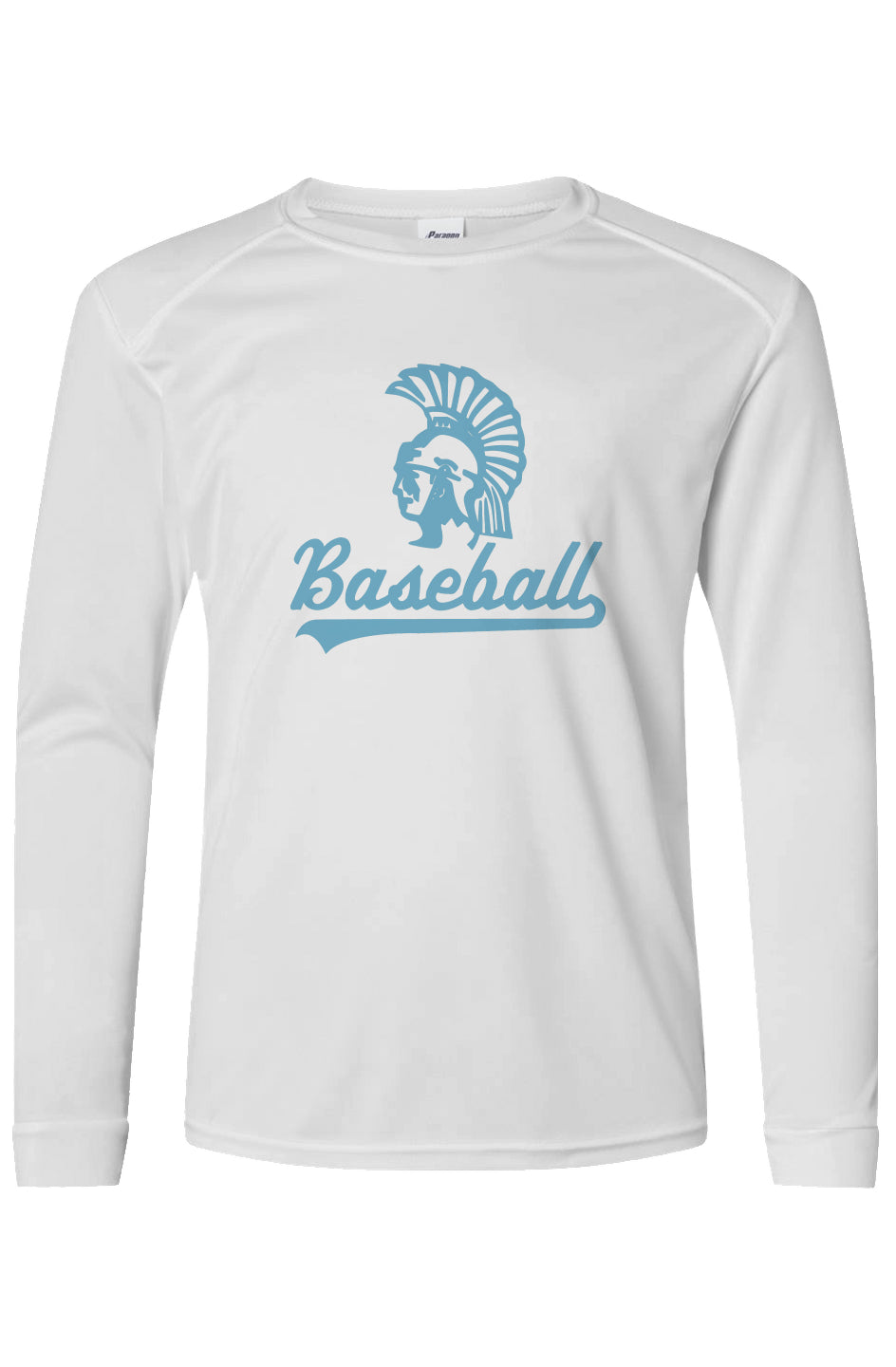 Mahtomedi Baseball - Kids - UPF50 Long Sleeve Moisture Wicking Tee - baby blue monochrome