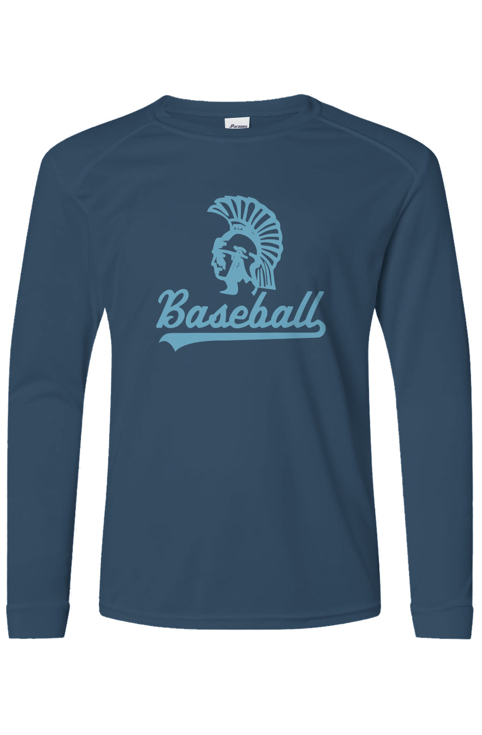 Mahtomedi Baseball - Kids - UPF50 Long Sleeve Moisture Wicking Tee - baby blue monochrome