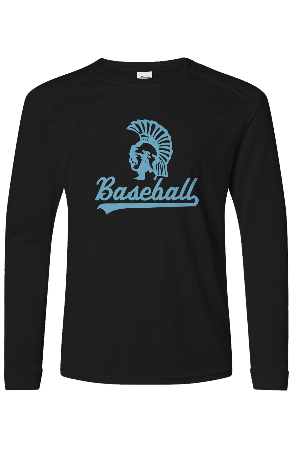 Mahtomedi Baseball - Kids - UPF50 Long Sleeve Moisture Wicking Tee - baby blue monochrome