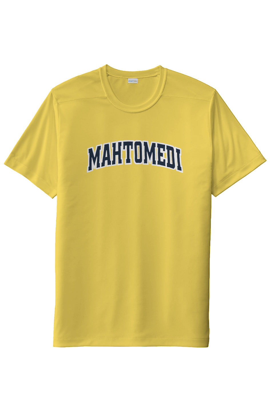 Mahtomedi Baseball - Men's - UPF50 Short Sleeve Tee gold - jersey font