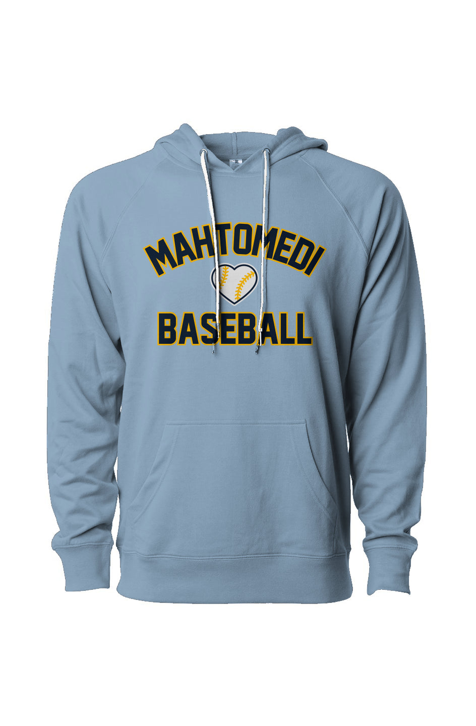 Mahtomedi Baseball - Women's - Loopback Terry Hooded Sweatshirt - heart