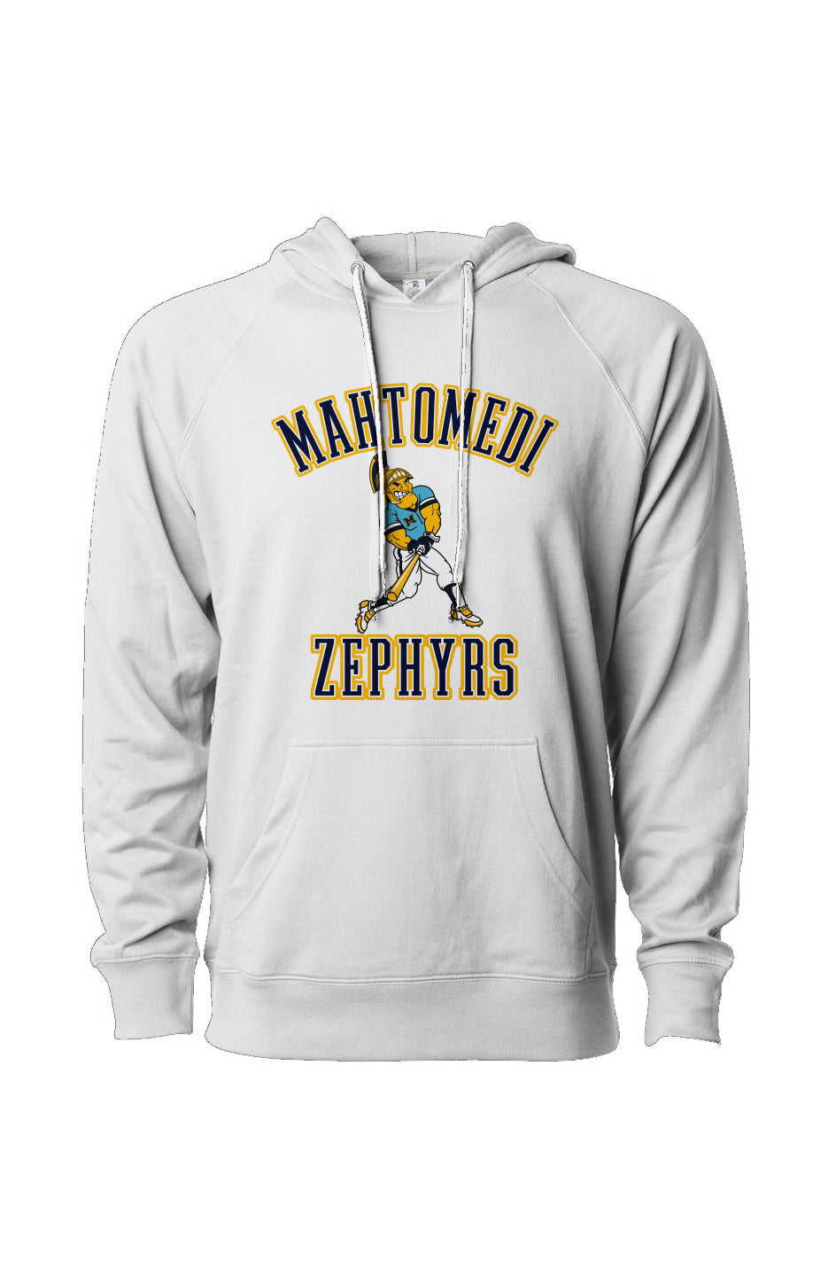 Mahtomedi Baseball - Women's - Loopback Terry Hoodie white - mascot arc