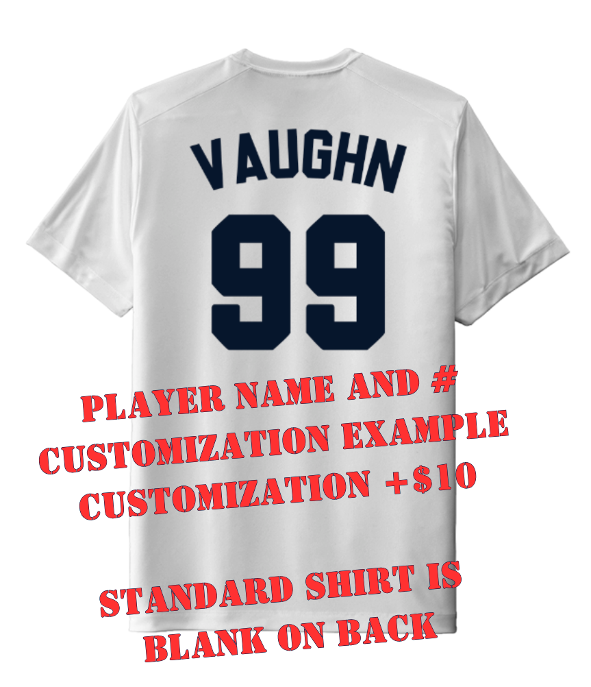 Mahtomedi Baseball - Men's - UPF50 Tee white - jersey font (c)