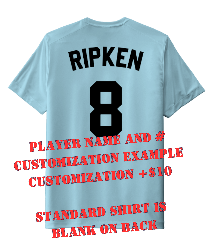 Mahtomedi Baseball - Men's - UPF50 Tee baby blue - mono navy (c)