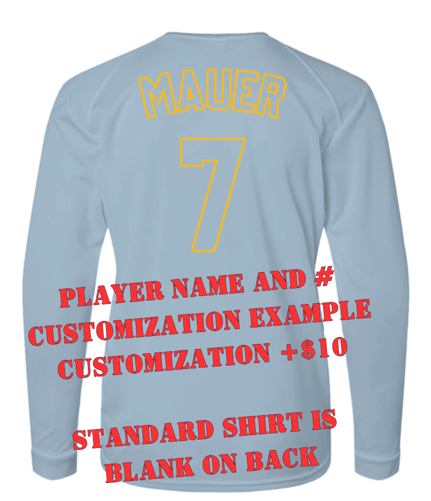 Mahtomedi Baseball - Kids - UPF50 Long Sleeve Tee - monochrome gold (c)