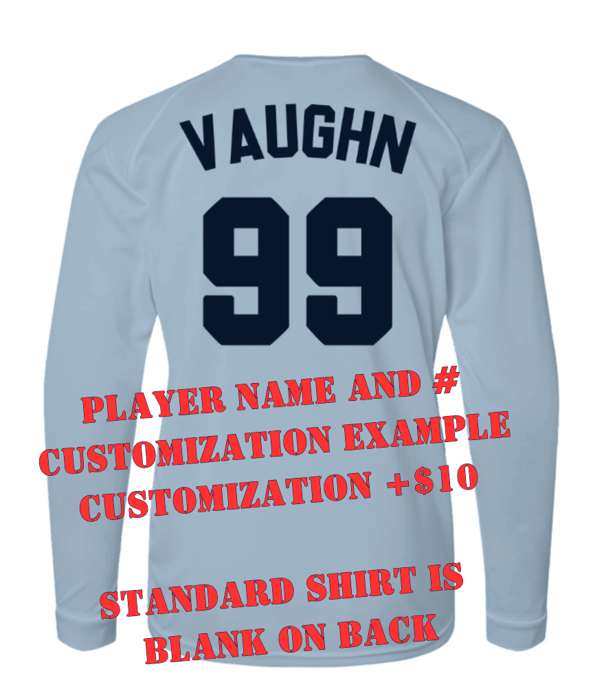 Mahtomedi Baseball - Kids - UPF50 Long Sleeve Tee - navy monochrome (c)