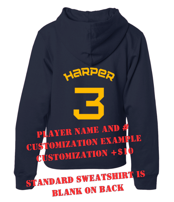 Mahtomedi Baseball - Kids - midweight hoodie navy - classic Zephyrs baseball (c)