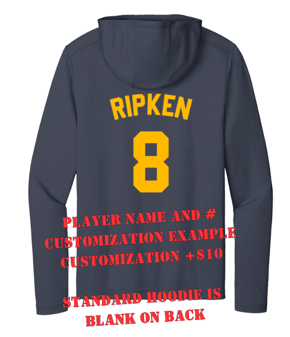 Mahtomedi Baseball - Men's - UPF50 Hoodie navy - classic mascot combo (c)