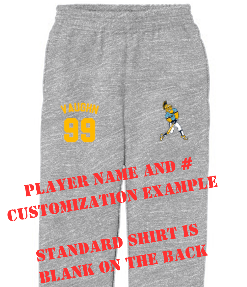 Mahtomedi Baseball - Kids - Fleece Jogger grey - mascot (c)