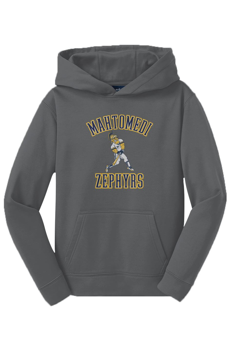 Mahtomedi Zephyrs Baseball Mascot - Fleece Hooded Pullover