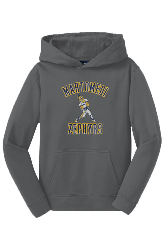 Mahtomedi Zephyrs Baseball Mascot - Fleece Hooded Pullover