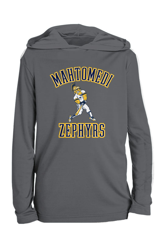 Mahtomedi Zephyrs Baseball Mascot - Youth Hooded T-Shirt