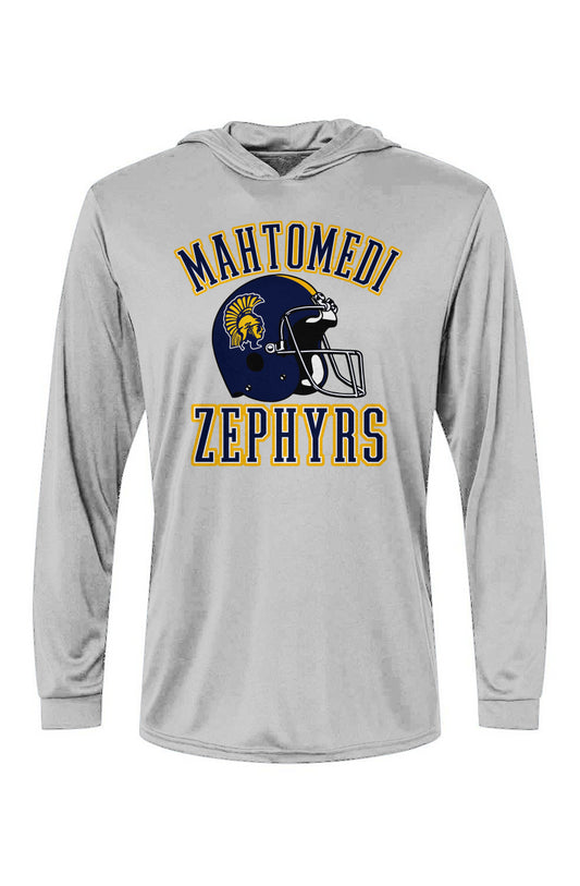 Zephyr football - Bahama Hooded LS Tee