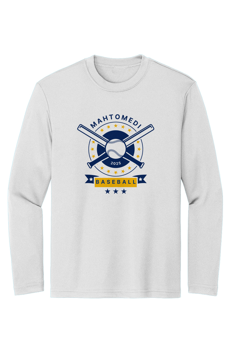 Mahtomedi Baseball circle logo - Sport-Tek Youth Long Sleeve Tee