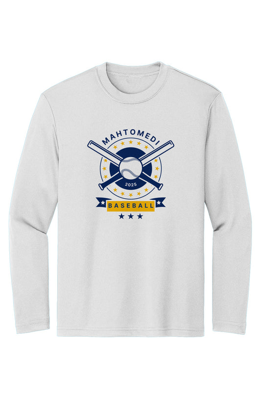 Mahtomedi Baseball circle logo - Sport-Tek Youth Long Sleeve Tee