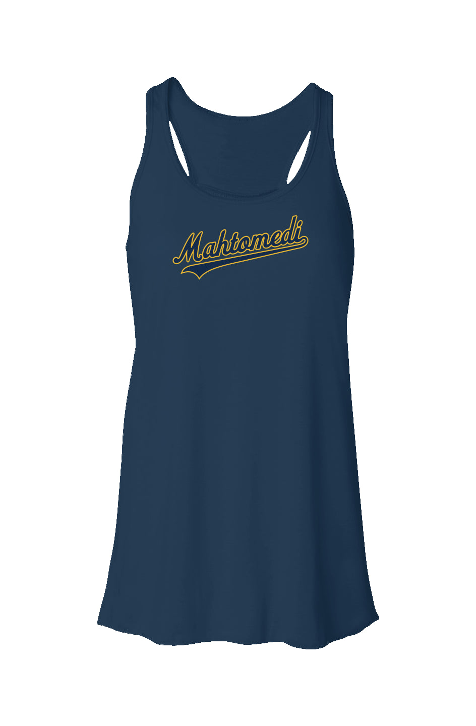 Mahtomedi Zephyrs script - Flowy Racerback Tank