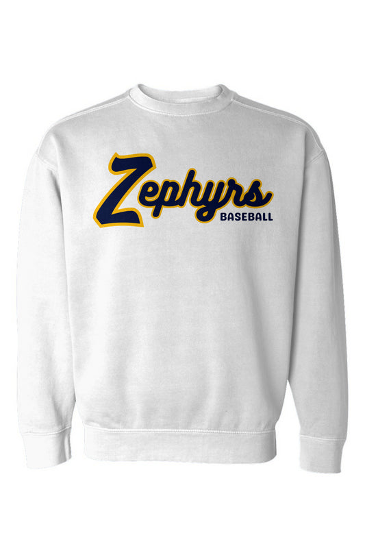 Mahtomedi Zephyrs baseball - vintage script - Garment-Dyed Sweatshirt