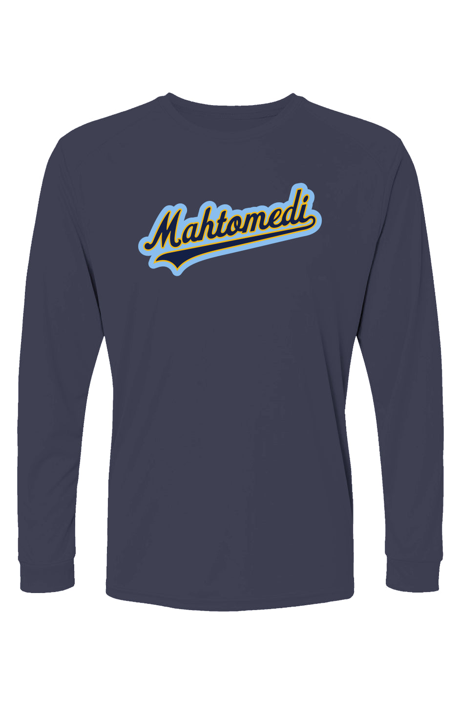 Mahtomedi Baseball - Men's Splash Script UPF50 Islander LS T-Shirt