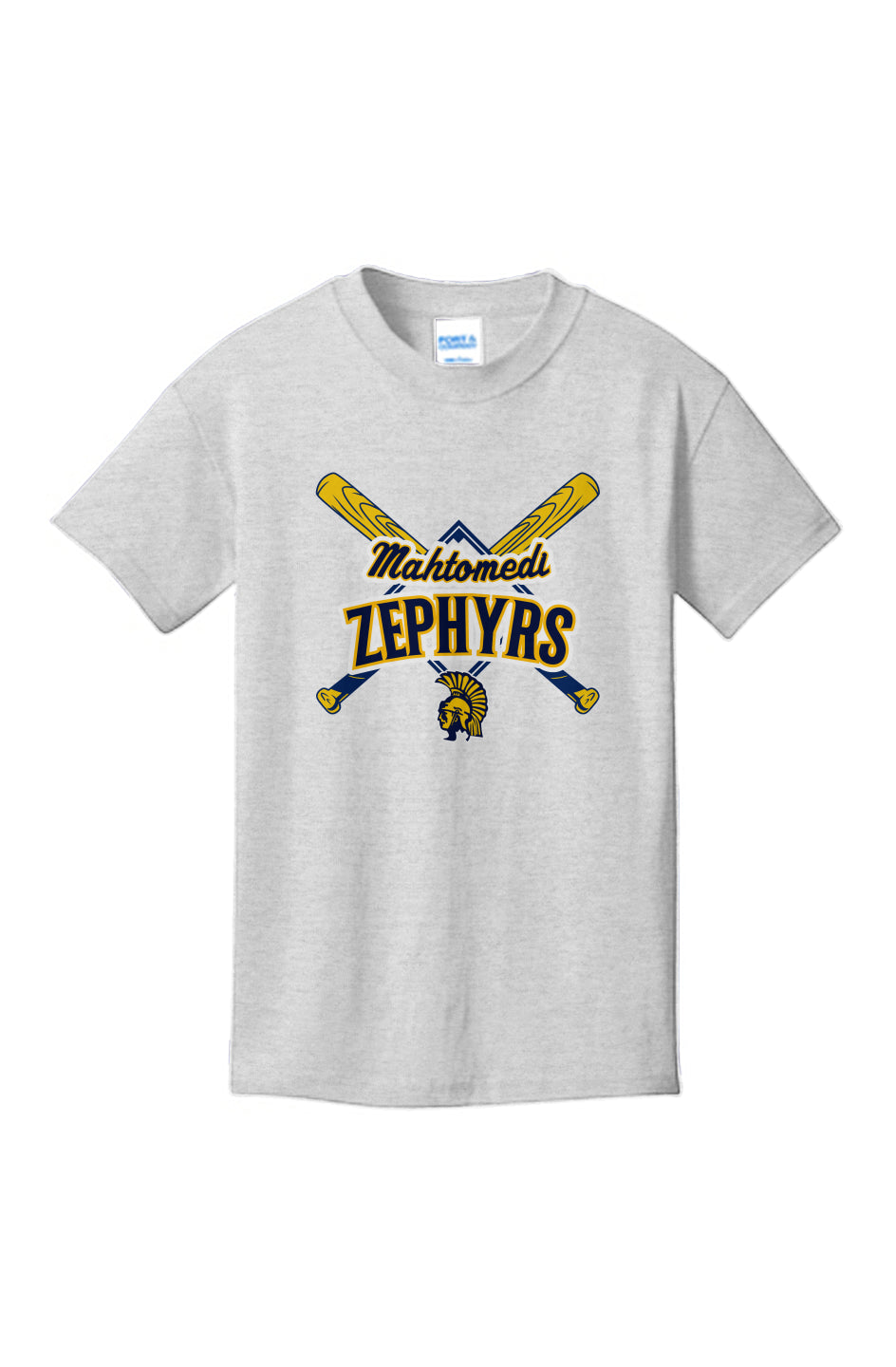 Mahtomedi Baseball - Kids - Crossed Bat - Youth Core Cotton Tee