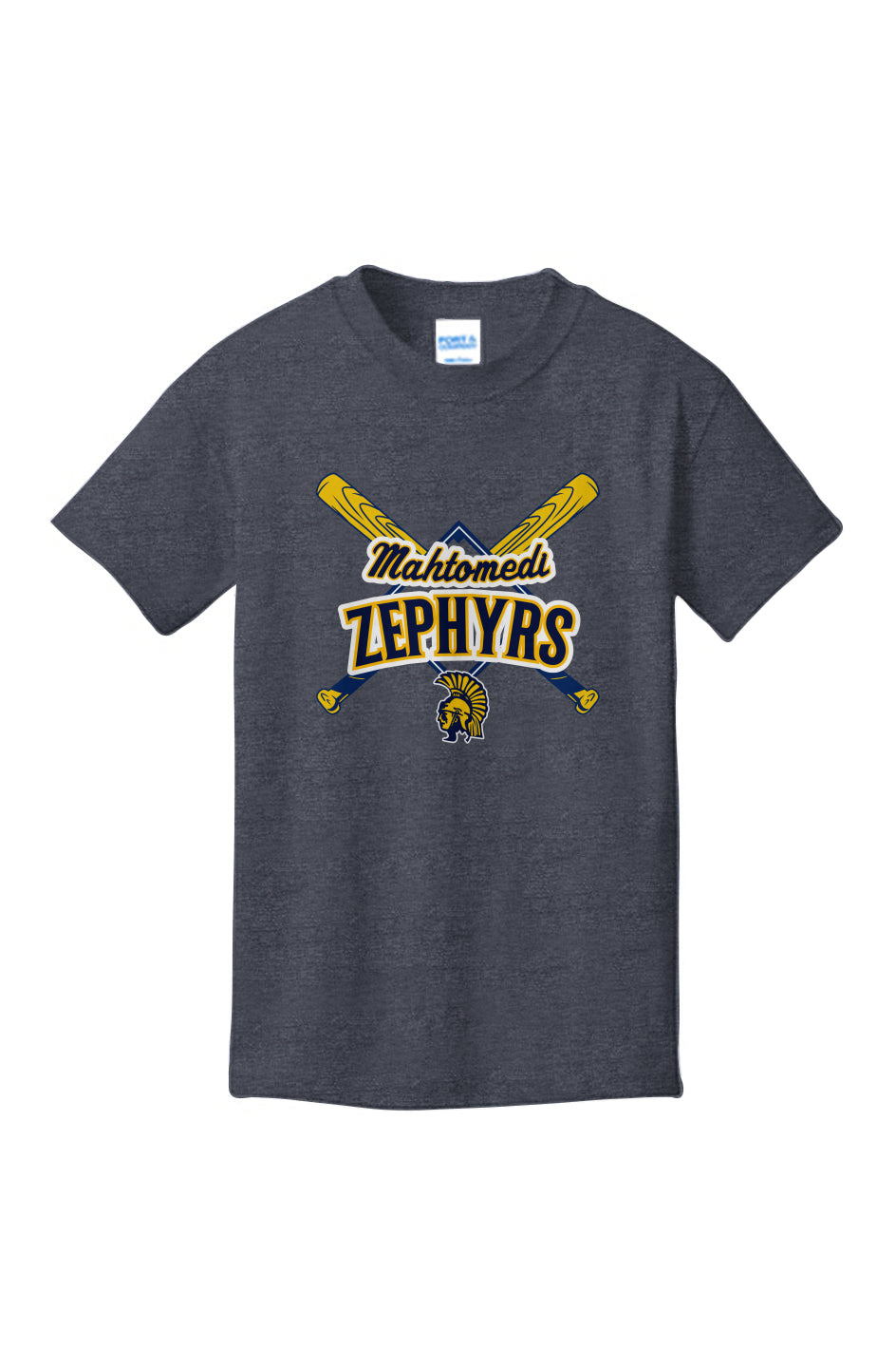 Mahtomedi Baseball - Kids - Crossed Bat - Youth Core Cotton Tee