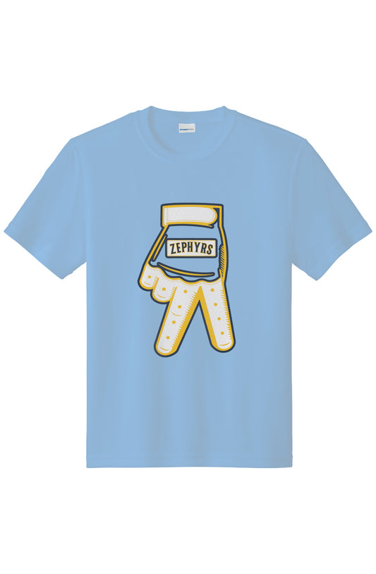 Mahtomedi Baseball - Kids - baby blue Moisture Wicking Tee - The Curve